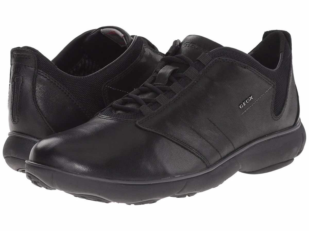 Porque Corte Ernest Shackleton Geox U Nebula 11 Black Leather Comfortable Breathable Walking Shoe | eBay