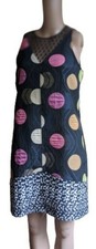 Anthropologie Maeve Womens Sleevelesss Dress Blue Polka Dot Knee Length XS