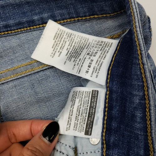 Levi's 711 Jeans Stretch Mid Rise W27 L30 Womens Blue Slim Skinny - Picture 6 of 11