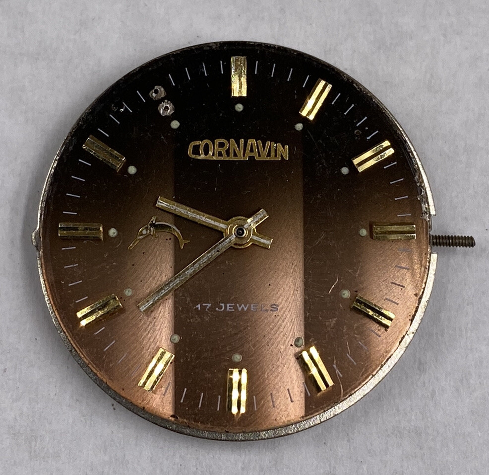 Vintage Cornavin Watch Movement Repairs Parts Watchmaker 17 Jewels 3199
