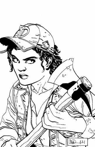Skybound X #1  Virgin Adlard 1 in 10  B&W Clementine  Variant  Image 2021 NM