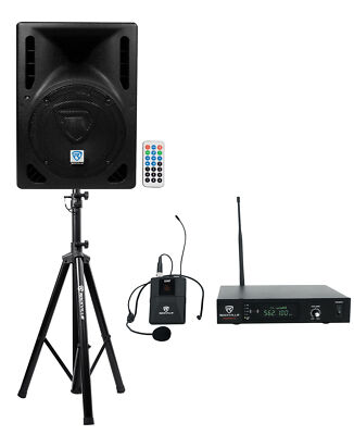 Rockville RPG8BT 8'' Powered 400W PA Speaker w/Bluetooth + Headset Microphone