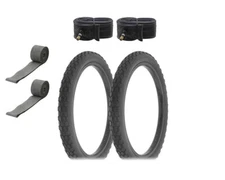 ALTALINE Bicycle TIRES 20" x 2.125" BLACK Knobby (2) TIRES, Tubes & Strips Bikes