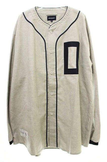 Descendant 22Ss Bleek Baseball Shirt Brig Gray Long Sleeve Brand Used Clothing