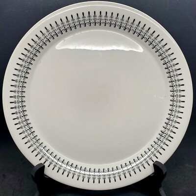 Lot of 5 Shenango Interpace Black Spiral Dinner Plates 9-5/8'' Diner Ware BJ-37