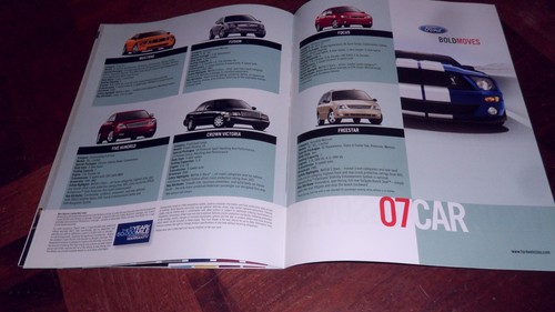 2007 Ford Cars Mustang GT500 GT/CS Fusion Focus New Car Dealer Sales Brochure - Picture 8 of 10