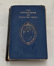 THE OXFORD BOOK OF ENGLISH VERSE, QUILLER-COUCH, 1st Edition, 1923