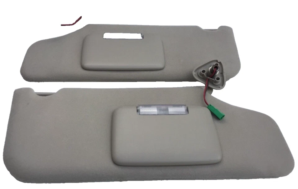 Par de viseiras Ford Taurus 2008 - 2009 esquerda direita cinza iluminado fabricante de equipamento original - Imagem 4 de 4