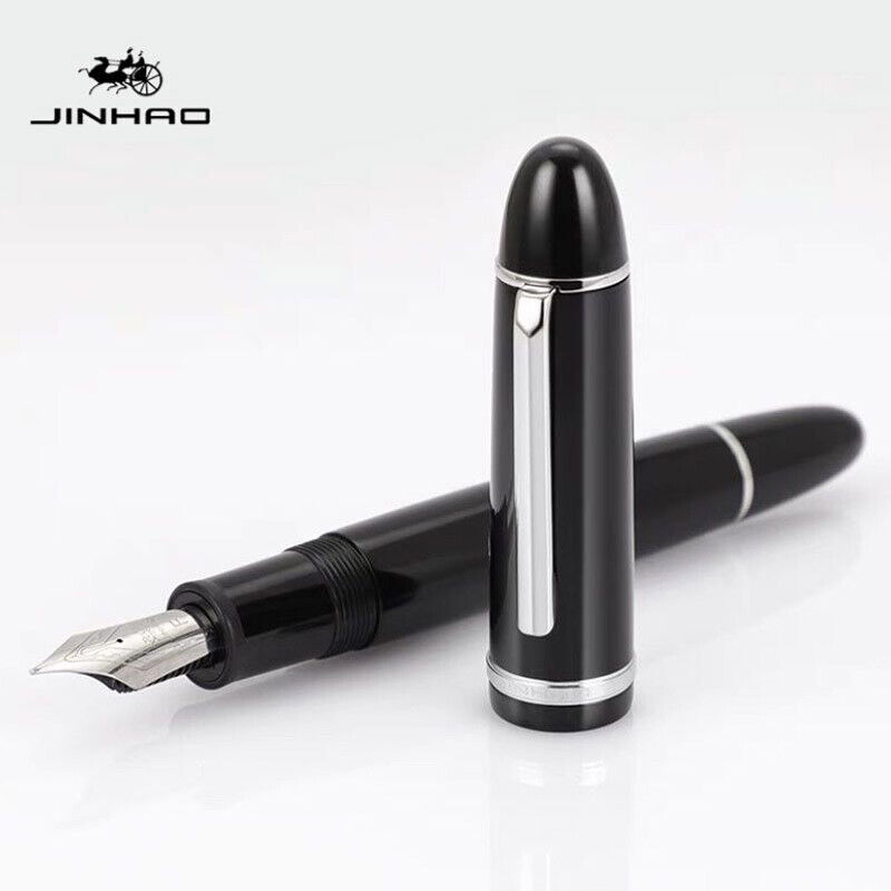 jinhao X159 black Fountain Pen 40mm nib spin Stationery Office Supplies ink pen
