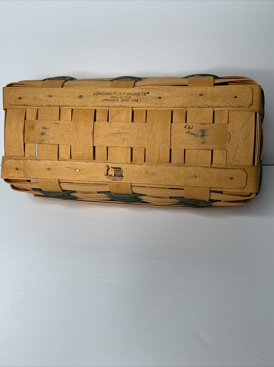 Vintage Longaberger Basket Leather Handles Rectangular Large 14.5