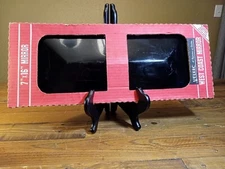 VELVAC West Coast V-Back Vtg. Standard Mirror Head Blk 708001, 7" x 16" NIB NOS