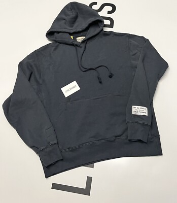Gallery Dept. French Navy Blue ATK Reversible Cotton Fleece Hoodie
