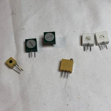 Trimmers Lot 6 Single Turn; Trimmer Resistors, VRN 76-10 20K, 150 Ohm, Helitrim