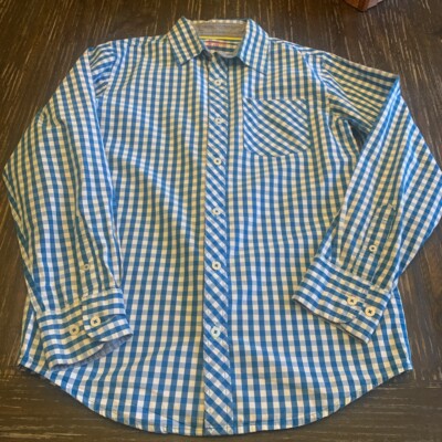 Youth Size XL 14-16 Arizona Jean Co Blue White Checked