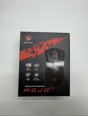 Mad Catz M.O.J.O. M2 Wireless RGB Gaming Mouse   Black   Brand New