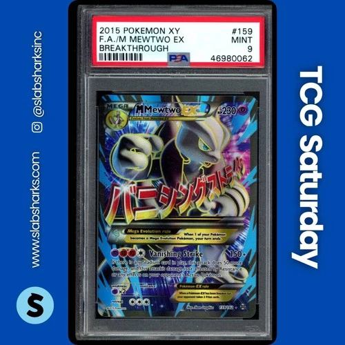 2015 POKEMON XY BREAKTHROUGH #159/162 M MEWTWO EX PSA 9