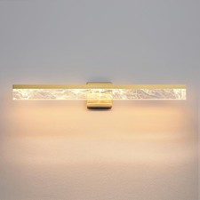 Gold Bathroom Light Fixtures, 32 Inch Modern Vanity Lights for Bathroom 24W