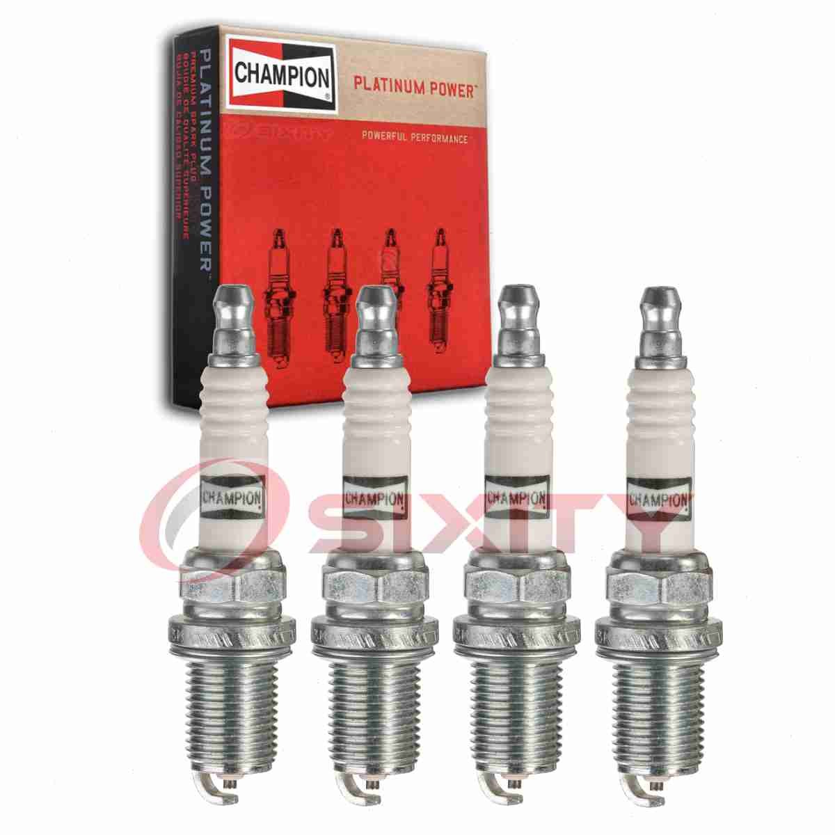 4 pc Champion Platinum Spark Plugs for 2002-2017 Mitsubishi Lancer 2.0L 2.4L ff