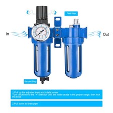 Filter Regulator And Lubricator High Hardness Zinc Alloy 2 Stage Air Compressor