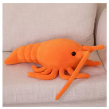 50/65CM Orange Lobster Filled with Marine Animal Plush Toys for Children's