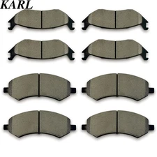 Front Rear Ceramic Brake Pad Kit for 09-18 Dodge Ram 1500 07-09 Durango Chrysler