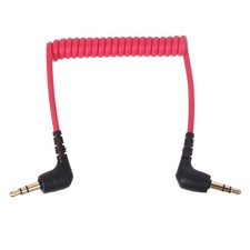 3.5mm TRS Male to Male Coiled Mic Cord Right Angle Connection Line for Rode SC2