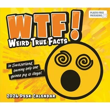 Carousel Worldwide, WTF: Weird True Facts 2026 Easel Desk Calendar