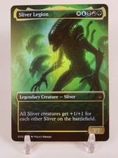 Sliver Legion FOIL Proxy Playtest Card with Custom Alien Metal Art Design