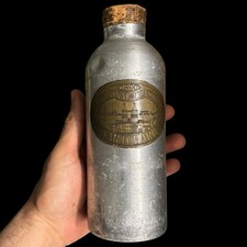 HISTORIC HEROIC CYCLING BOTTLE - TAILORS CHART 1890 - ALUMINUM & BRASS
