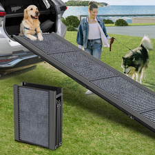 Upgraded Dog Ramp for Car 71" X-Long 20" Wider Folding Dog Ramps for Large Dog