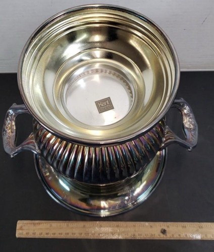 Vintage KENT SILVERSMITHS Silver Plate CHAMPAGNE ICE BUCKET Trophy Urn Vase - Picture 5 of 7
