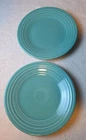 2 Vintage Fiesta-Ware 9" Lunch Plates  Turquoise Color Date Code LLA