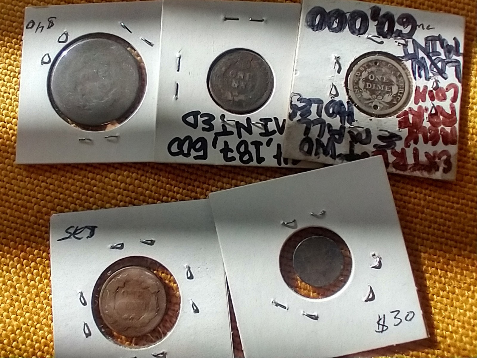 🔥 Lot of 5 Rare United States Type Coins – Early America – Scarce Dates