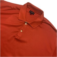Burberry Golf Polo Shirt Mens XL Red Nova Check Trim Cotton Hong Kong