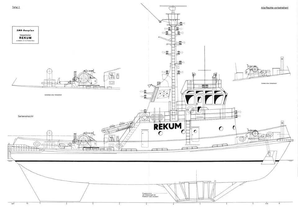 REKUM, Ankerziehschiff. Modellbauplan - Bild 2 von 4
