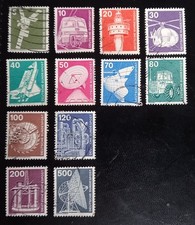 Complete Germany / Deutschland used stamp set: 1975 Industry & Technology