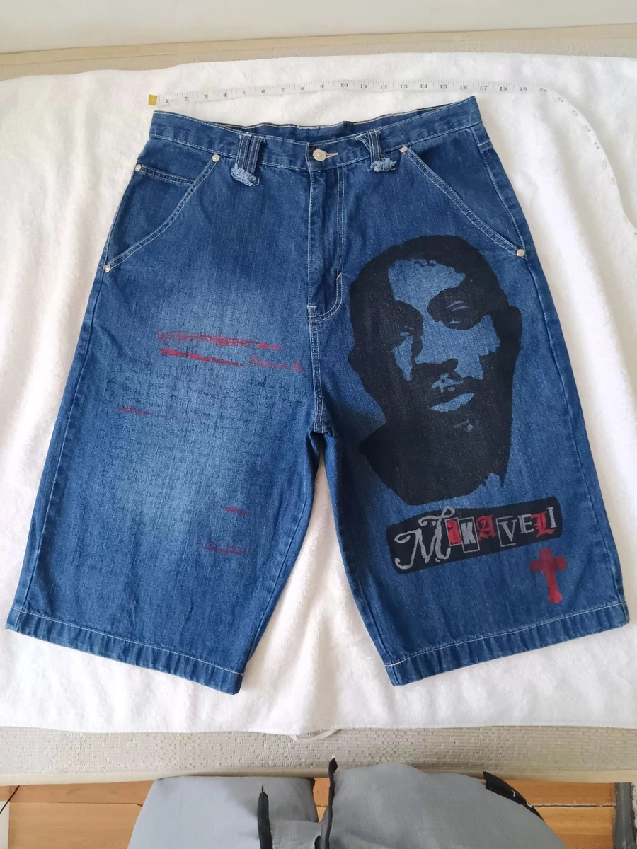 超BIGサイズ44 MAKAVELI 2pac 極太 デニムショーツ Makaveli Denim Shorts for Men for sale - eBay
