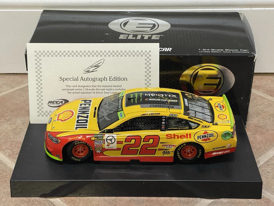 2018 Joey Logano Shell Fusion NASCAR Champion SIGNED AUTOGRAPHED COA ELITE 1/24 - Image 3 of 4