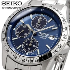 Seiko SBTQ071 Selection Chronograph Quartz Silver Blue From Japan Men Watch