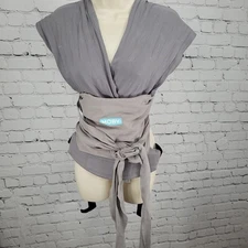 Moby Mew Smoked Grey 100% Cotton Baby Infant Wrap Carrier Multiple Positions