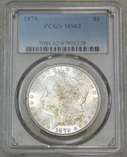 1879 P Morgan Silver Dollar PCGS MS62 Frosty Just Graded New Holder #L159E