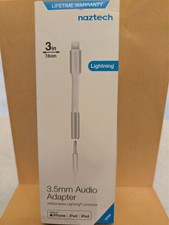 Naztech 3.5mm MFi-Certified Audio Adapter with Lightning Connector White 14647 