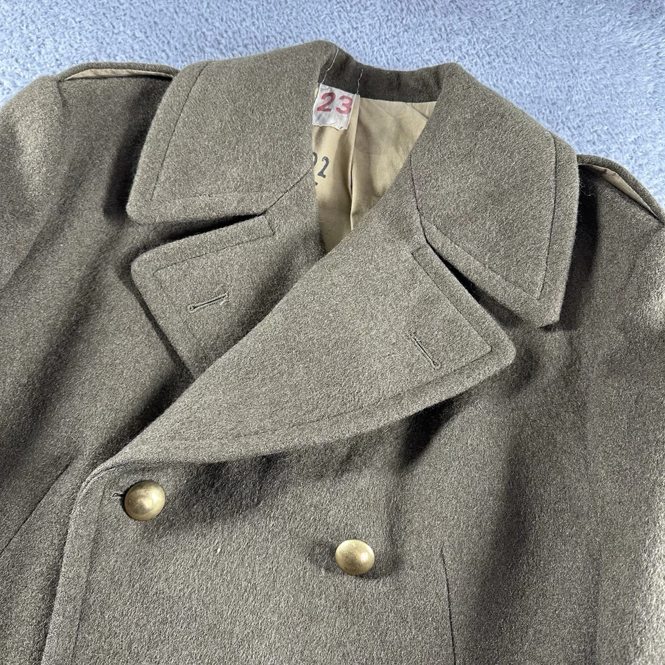 Chaqueta militar francesa vintage años 50 abrigo lana trinchera chaquetón Toulouse Foto 4 de 4