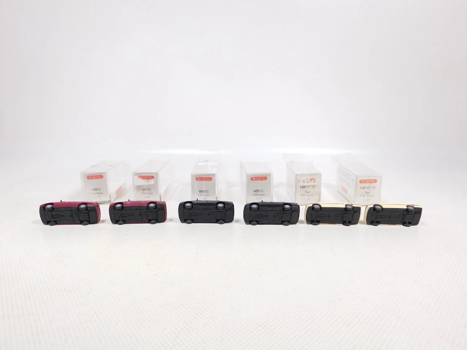 6X Wiking H0 1:87 VW Vento 055 01 + 055 02 + 149 07 18 Taxi Mint Box #EE928-0,5 - Immagine 3 di 4
