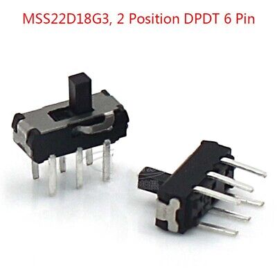 10Pcs 2 Position DPDT 2P2T Panel Mount Vertical Slide Switch 3A 125V 6A 250 TPI 10Pcs 2 Position DPDT 2P2T Panel Mount Vertical Slide Switch 3A 125V 6A 250 TPI