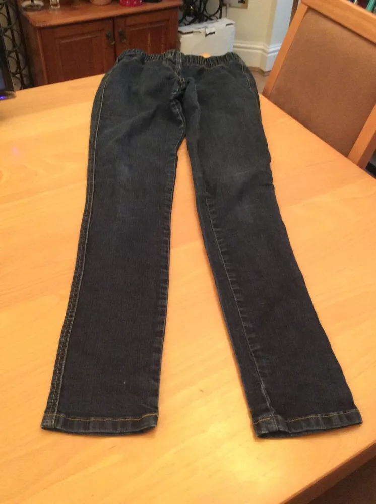 ladies clothes size 8 DP Blue Denim Cotton Mix Stretch Jeggings