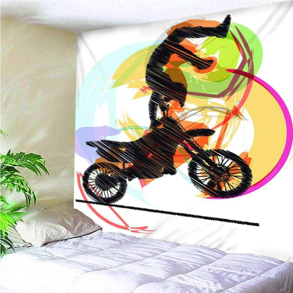 Stone Green Circle Wheel 3D Wall Hang Cloth Tapestry Fabric Decorations Decor - Image 4 of 4