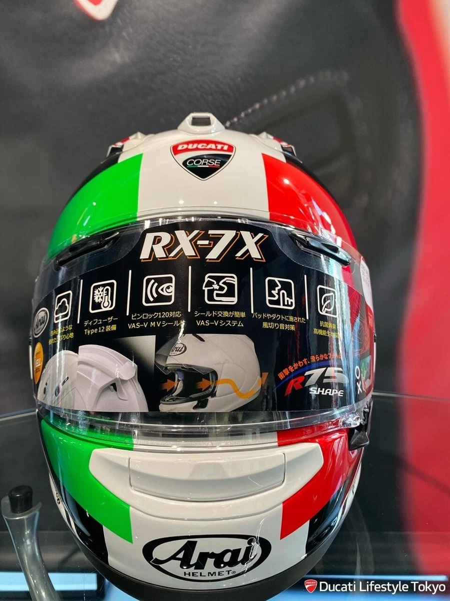 ARAI x DUCATI GENUINE OEM RX-7X CORSE SPEED 2 Full Face Helmet M