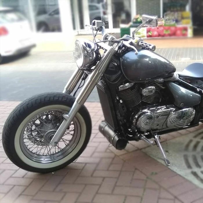 Motorradlenker schwarz 70 cm mit ABE TG Chopper Bobber Cafe Racer Lenker 1Zoll - Bild 4 von 4