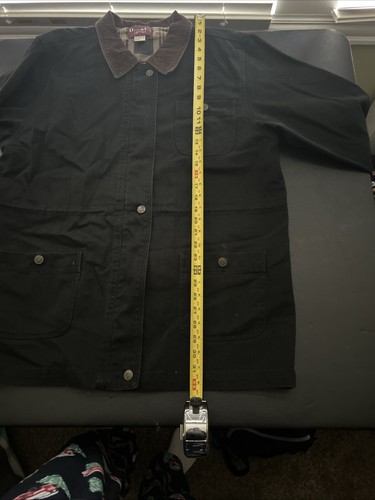 Vintage Denim & Co Denim Jacket Mens Large Black Blanket Lined - Picture 8 of 10